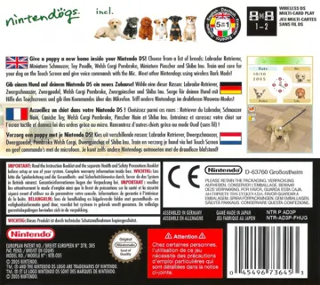 Nintendogs - Labrador & Chingudeul (Korea) box cover back